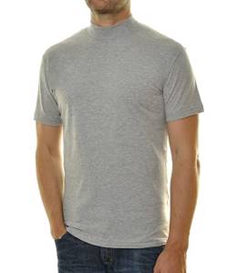 RAGMAN Herren Stehkragenshirt Kurzarm 3XL, Grau-Melange-012 von RAGMAN