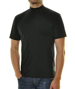 RAGMAN Herren Stehkragenshirt Kurzarm 3XL, Schwarz-009 von RAGMAN