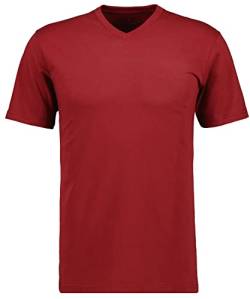 RAGMAN Herren T-Shirt V-Ausschnitt Single-Pack S, Weinrot-061 von RAGMAN