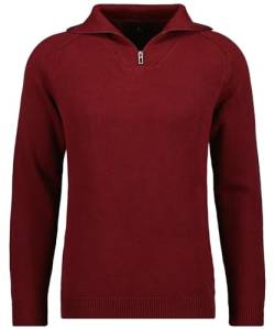 RAGMAN Herren Troyer-Pullover L, Weinrot-615 von RAGMAN