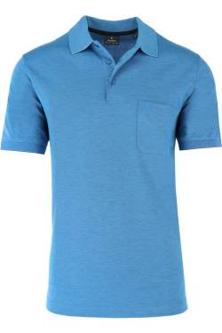 RAGMAN Regular Fit Poloshirt Kurzarm aqua von RAGMAN