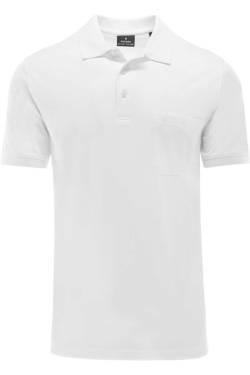 RAGMAN Regular Fit Poloshirt Kurzarm weiss von RAGMAN