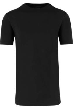 RAGMAN Regular Fit T-Shirt Rundhals schwarz, Einfarbig von RAGMAN