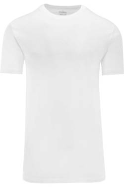 RAGMAN Regular Fit T-Shirt Rundhals weiss, Einfarbig von RAGMAN
