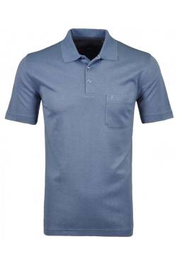 RAGMAN Softknit Regular Fit Poloshirt Kurzarm blau von RAGMAN