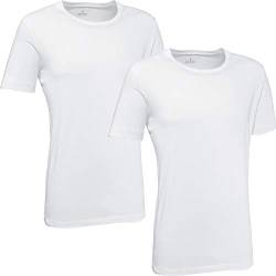 Ragman Herren 2 T-Shirt Doppelpack Bodyfit mit Rundhals, Weiß, M von RAGMAN