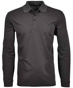 Ragman Herren Softknit-Polo Fineliner, Langarm,3XL,Schiefer von RAGMAN