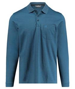 Ragman Herren Softknit-Polo Langarm, Dunkelblau, M von RAGMAN