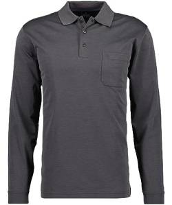 Ragman Herren Softknit-Polo Langarm 3XL Schiefer von RAGMAN