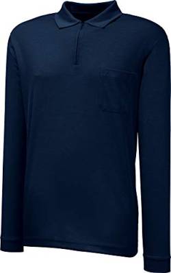 Ragman Herren Softknit-Poloshirt Langarm mit Zip M Marine von RAGMAN