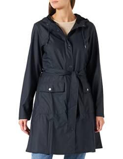 RAINS Damen Curve Jacket Regenjacke, 47 Navy, M von RAINS