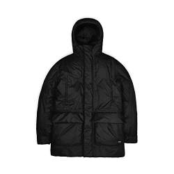 RAINS Unisex Alpine Nylon Parka, 01 Schwarz, L von RAINS