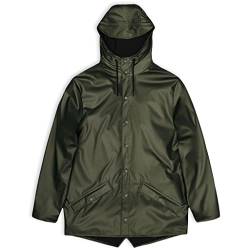 RAINS Unisex Jacket Regenjacke, 65 Evergreen, L von RAINS