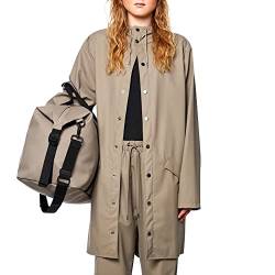 RAINS Unisex Lange wasserdichte Jacke, 17 Taupe, XS von RAINS