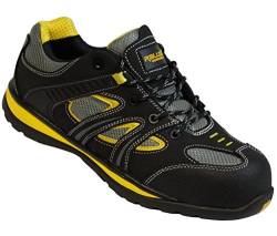 Arbeitsschuhe Sicherheitsschuhe Schuhe RALLOX 002 Gr. 42 Sneakers S1 S1P Herren Damen schwarz gelb von RALLOX Workers