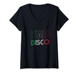 Damen ITALO DISCO T-Shirt mit V-Ausschnitt von !RALUPOP