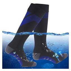 RANDY SUN Wandersocken, 100 % wasserdicht, Unisex, Watsocken, Trailrunning, Skifahren, Crew-Socken, Schwarz, Blau, Grau, Small von RANDY SUN