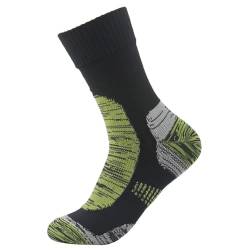 RANDY SUN Wasserdichte, atmungsaktive Socken, SGS-zertifiziert, Unisex, für Skifahren, Trekking, Wandern, Waten, Trail, 1 Paar, 1 Paar schwarz/grasgrün, M von RANDY SUN