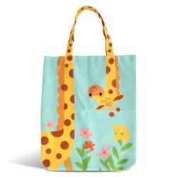 RANJIMA Giraffe Stoffbeutel, Stoffbeutel 50 x 42cm Faltbar Bedruckt Tragetasche Einkaufstasche Lange Henkel 70cm Canvas Tote Bag für Jutebeutel, Aesthetic School Stuff, Nützliche Geschenke für Frauen von RANJIMA