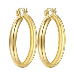 Große Gold Hoop Ohrringe für Frauen Chunky Gold Hoop Ohrringe Hypoallergene 14k Gold plattiert Hoop Ohrringe Big Thick Gold Hoop Ohrringe von RANKEEF