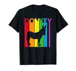 Niedlicher Regenbogen-Esel-Tierliebhaber T-Shirt von RAREPUPPY