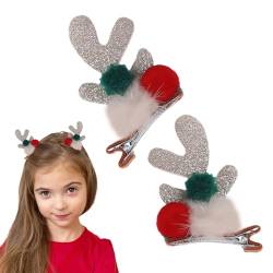 Weihnachtsgeweih-Haarspange, Weihnachts-Haarspangen | Geweih-Clip-Nadeln für Mädchen-Haare - Hirschhorn-Haarspangen, Ornament-Accessoires für Freunde, Frauen, Familie, Geburtstagsgeschenk Rasoli von RASOLI