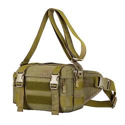 Vielseitige Taktische Gürteltasche, wasserdichte Umhängetasche for Männer und Frauen, Ideal for Laufen, Reisen, Wandern, Angeln, Radfahren (Color : Cb, Size : 26x8x16cm) von RASPIO