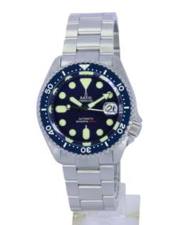RATIO FreeDiver Blue Dial Sapphire Crystal Stainless Steel Automatic RTB202 200M Men's Watch von RATIO