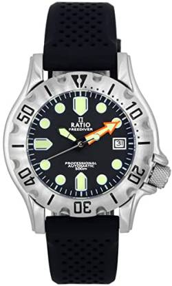 RATIO FreeDiver Professional Sapphire Black Dial Automatic RTF009 500M Men's Watch von RATIO
