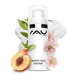Anti Aging Gesichtscreme - White Tea Cream 50 ml - Antifaltencreme mit Weißem Tee, Aloe Vera & Shea Butter - Tagescreme gegen Falten - Trockene & Sensible Haut - RAU Cosmetics von RAU Cosmetics