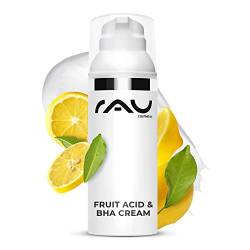 RAU Cosmetics BHA Fruchtsäure Creme Fruit Acid Cream 50 ml - Gesichtspflege bei unreine Haut, ölige Haut, Mischhaut - große Poren verkleinern - Salicylsäure Creme - Pickelcreme - Männer & Frauen von RAU Cosmetics