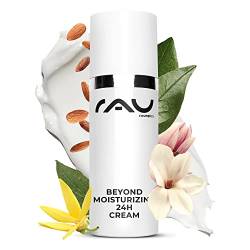 RAU Cosmetics Naturkosmetik Gesichtscreme beyond Moisturizing 24h Cream 50 ml - Vegane Feuchtigkeitscreme für Trockene, Normale Haut, Sensible Haut & Mischhaut - Mit Arganöl, Mandelöl & Vitamin E von RAU Cosmetics