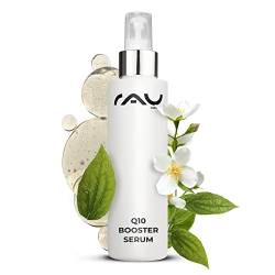 RAU Q10 Booster Serum 100 ml - Anti-Aging Serum mit Hyaluronsäure, weißem Tee & Xanthan - gegen Falten für Glatte, Zarte Haut - für Trockene, Sensible, Unreine, Reife Haut und Mischhaut von RAU Cosmetics