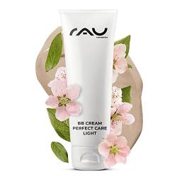 Silikonölfreie BB Cream Light SPF12 für trockene, unreine, normale Haut 75 ml - Make-Up Creme, Pflege, UV-Schutz - Getönte Tagescreme mit Zink & Panthenol von RAU Cosmetics