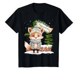 Kinder Kindermode - Fuchs Schnee Tannenbaum "happy wintertime" T-Shirt von RAWZ