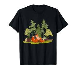 Kindermode - Füchse Kind Familie Natur Bäume T-Shirt von RAWZ