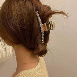 1 STÜCK 2021 Korea Elegante Kristall Nachahmung Perle Frauen Haargreifer Haarnadel Krabbe Metall Geometrische Haarspangen Haarspangen Haarnadel von RAZZUM