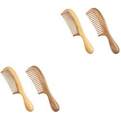 2pcs Scalp Sandelwood Men Portable Fine Combs Massage Hair for Comfort Style Wide Anti-Static and Women Wooden Wood Comb Smoothing Grip Ladies Teeth Kämme aus Holz (Color : Picture 1x2pcs, Size : 18 von RAZZUM