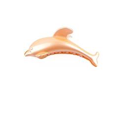Haarkralle, Hai, Halteklammer, Baden, Gesicht, einfarbig, Acryl, Delfin, Haarschmuck for Frauen Haarklammern (Color : Orange, Size : Solid Color) von RAZZUM