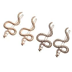 Schlangen-Haarspangen S-förmige Haarnadeln Goldmetall-Haarnadeln Schlangen-Haarspangen Vintage-Haarschmuck for Frauen Mädchen, 12 Stück Haarnadel ( Size : 6.5x3.2x1.00cm ) von RAZZUM
