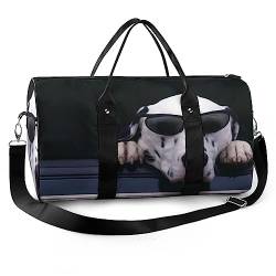 RBAZYFXUJ Reisetasche, Dalmatiner-Reisehandtasche, Handgepäcktasche für Männer und Frauen, Dalmatiner, Einheitsgröße von RBAZYFXUJ