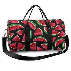 RBAZYFXUJ Reisetasche, Siamesische Thai Katze Mandala Reise Handtasche Handgepäck Tasche für Männer Frauen, Rote Wassermelone, Einheitsgröße von RBAZYFXUJ