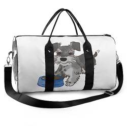 RBAZYFXUJ Reisetasche, Siamesische Thai Katze Mandala Reise Handtasche Handgepäck Tasche für Männer Frauen, Schnauzer Hund, Einheitsgröße von RBAZYFXUJ