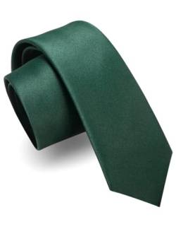 RBOCOTT Herren Dunkelgrün Schmale Krawatte Business Hochzeit Krawatte (6cm-7) von RBOCOTT