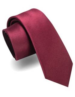 RBOCOTT Herren Kastanienbraun Schmale Krawatte Business Hochzeit Krawatte (6cm-8) von RBOCOTT