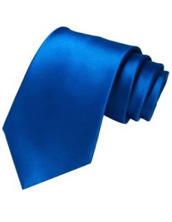 RBOCOTT Herrenkrawatte Einfarbige Krawatte Blau Business Hochzeitskrawatte (8cm-8) von RBOCOTT