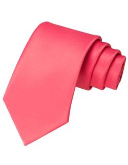 RBOCOTT Herrenkrawatte Einfarbige Krawatte Rosa Business Hochzeitskrawatte (8cm-4) von RBOCOTT