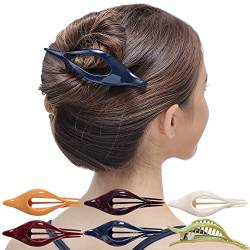 RC ROCHE 6 Stück Ovale Haarspange Kurvig Elegant Seitliche Haarspange für Damen, Medium Klassisch Multifarben von RC ROCHE ORNAMENT