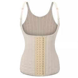 RCBHSD Waist Trainer Figurformender Taillenmieder Damen Latex Weste Korsett Bauch Weg Vollbrust mit Träger (Color:肉色,Size:XXS) von RCBHSD