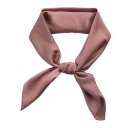 RDWESZOD Damen Mädchen Schal quadratischer Halstuch, Taschentuch, Retro-Satinband-Schal (Haut rosa) von RDWESZOD